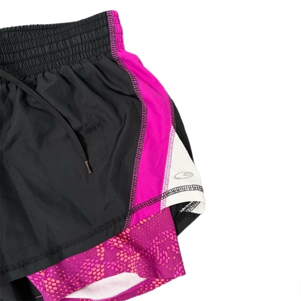 Champion Women's Black and Pink Athletic Shorts - Picture 4 of 5
